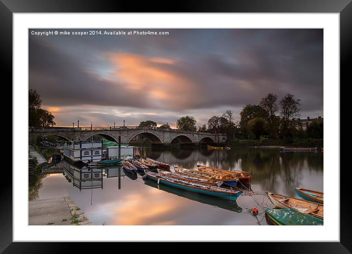  sunrise on the Thames Framed Mounted Print by mike cooper