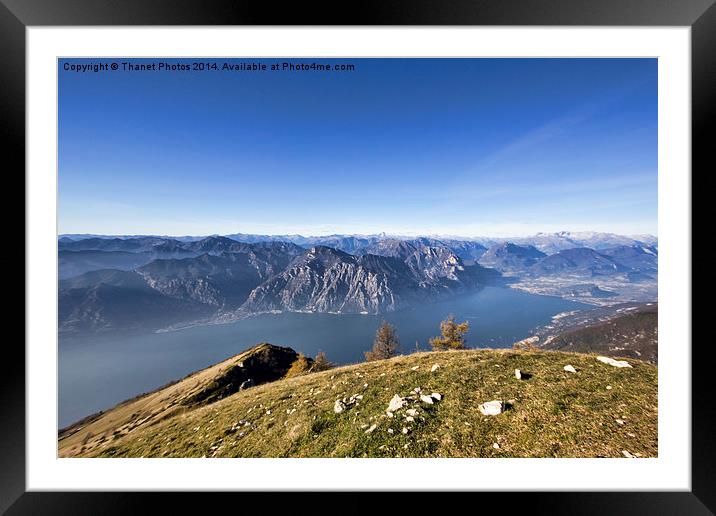  View down to Lake Garda Framed Mounted Print by Thanet Photos