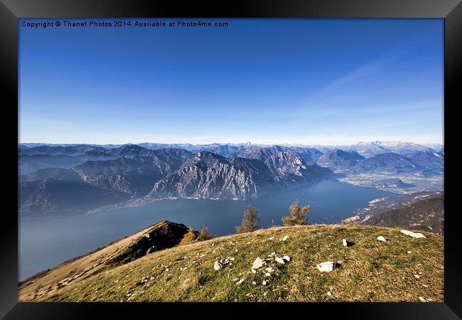  View down to Lake Garda Framed Print by Thanet Photos