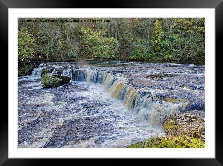 Aysgarth Falls Yorkshire Dales Framed Mounted Print by Trevor Kersley RIP