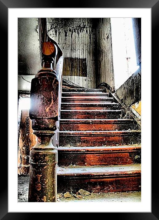  stairway urbex  Framed Mounted Print by carin severn