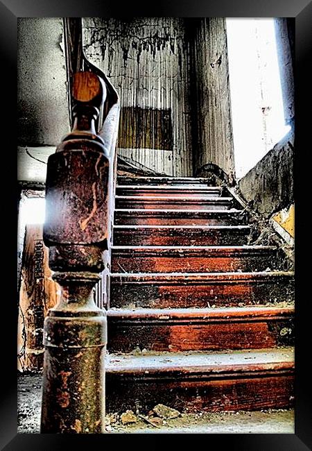  stairway urbex  Framed Print by carin severn