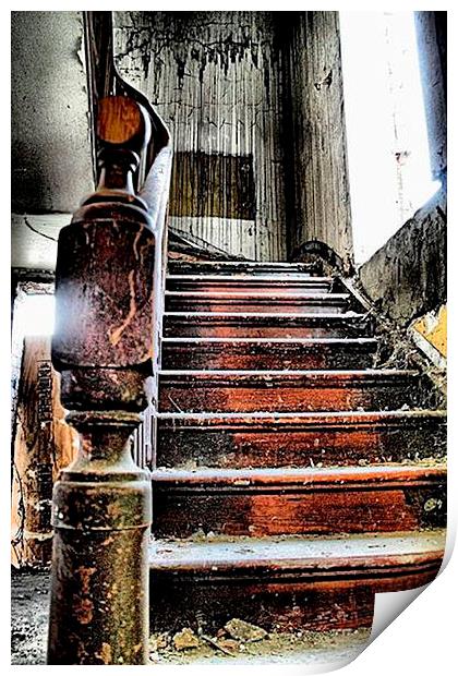  stairway urbex  Print by carin severn