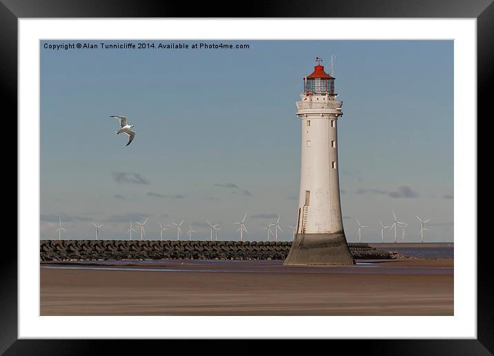 The Mighty Perch Rock Lighthouse Framed Mounted Print by Alan Tunnicliffe