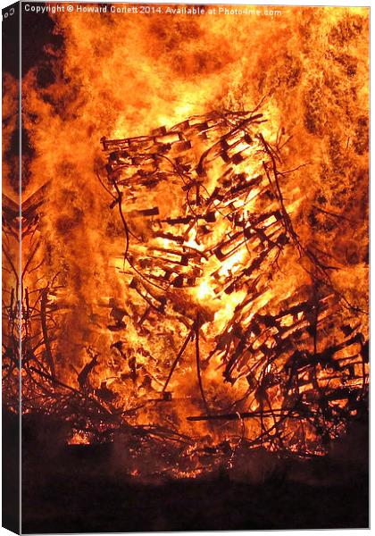 Bonfire!  Canvas Print by Howard Corlett