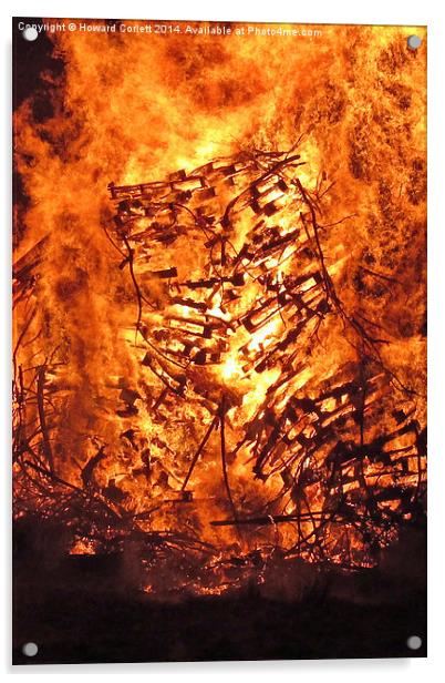 Bonfire!  Acrylic by Howard Corlett