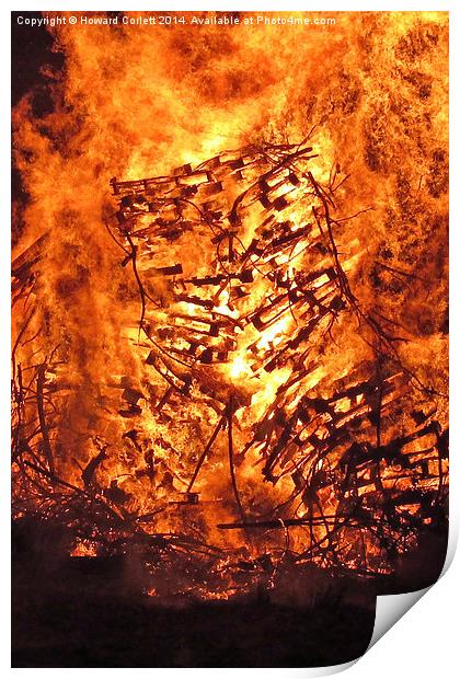 Bonfire!  Print by Howard Corlett
