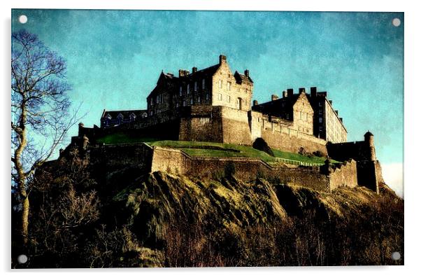  edinburgh castle Acrylic by dale rys (LP)