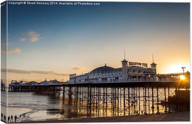  Brighton Pier  at sunset Canvas Print by Stuart Gennery