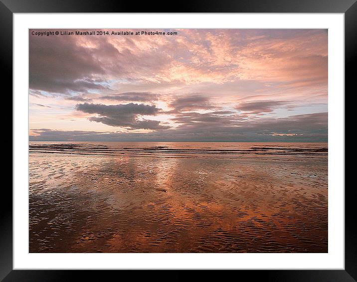  Sunset over the Irish Sea.  Framed Mounted Print by Lilian Marshall