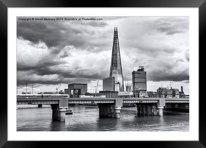  Looking at the Shard Framed Mounted Print by Stuart Gennery