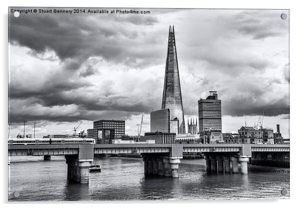  Looking at the Shard Acrylic by Stuart Gennery