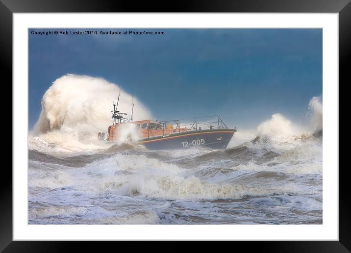  Ride the Wild Horses. Lifeboat Framed Mounted Print by Rob Lester