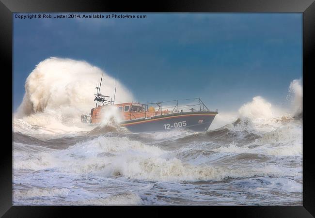  Ride the Wild Horses. Lifeboat Framed Print by Rob Lester