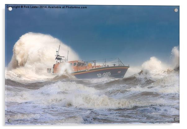  Ride the Wild Horses. Lifeboat Acrylic by Rob Lester