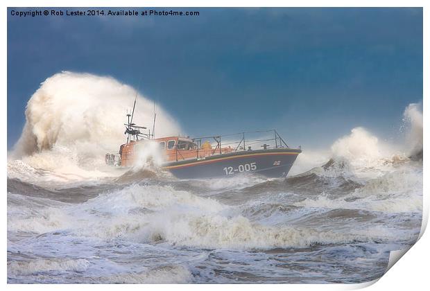  Ride the Wild Horses. Lifeboat Print by Rob Lester