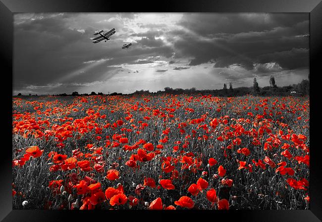 The final sortie WWI version selective colour vers Framed Print by Gary Eason