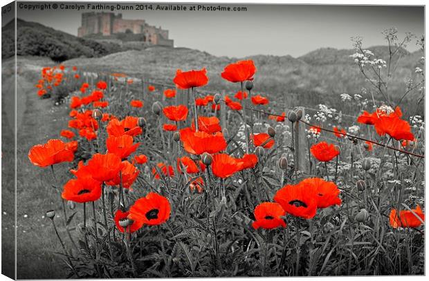  Lest we Forget Canvas Print by Carolyn Farthing-Dunn