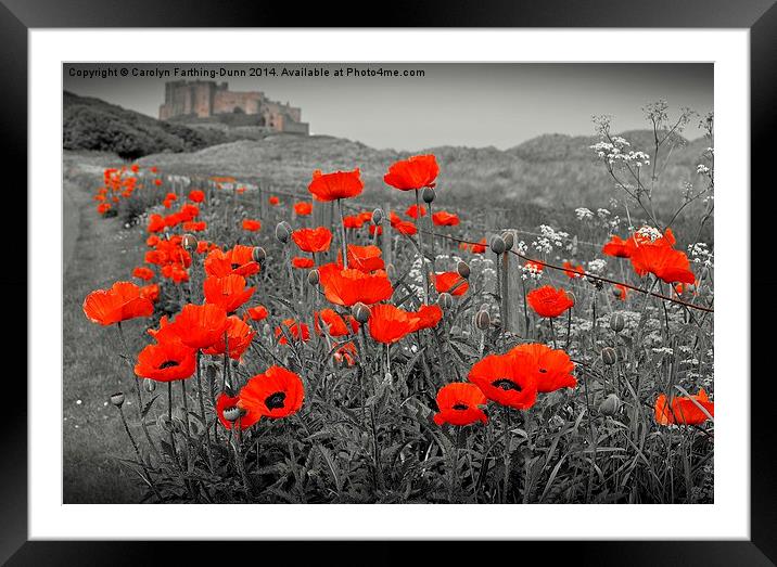  Lest we Forget Framed Mounted Print by Carolyn Farthing-Dunn
