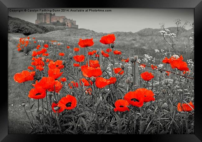  Lest we Forget Framed Print by Carolyn Farthing-Dunn