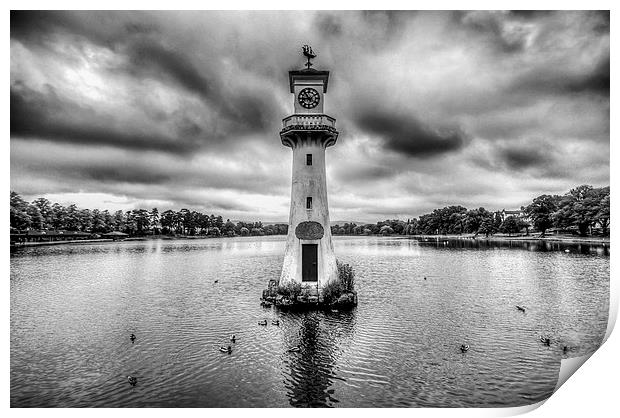 Scott Memorial Lighthouse Roath Park Cardiff 1 Mon Print by Steve Purnell