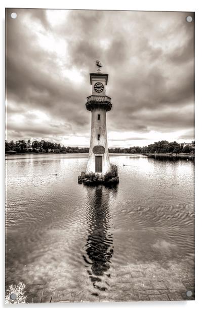 Scott Memorial Lighthouse Roath Park Cardiff 2 mon Acrylic by Steve Purnell