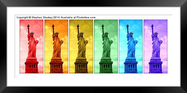  Shades of Liberty Framed Mounted Print by Stephen Stookey