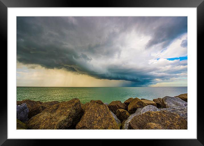 Storm over the Sea Framed Mounted Print by jon  Roberts
