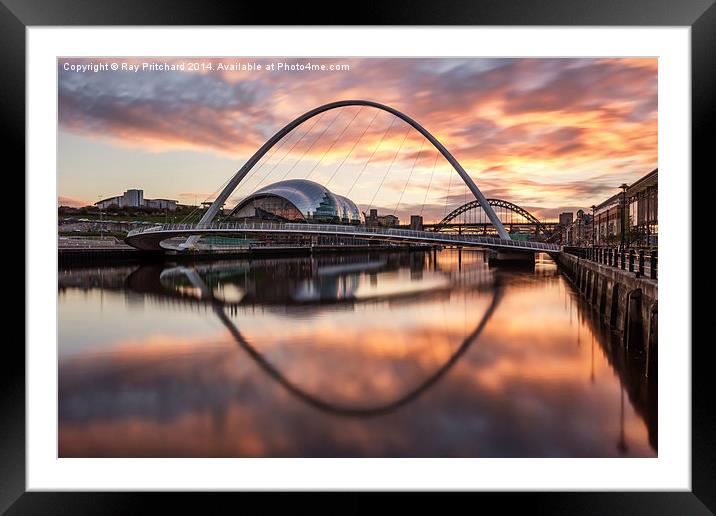  Millennium Bridge at Sunset Framed Mounted Print by Ray Pritchard