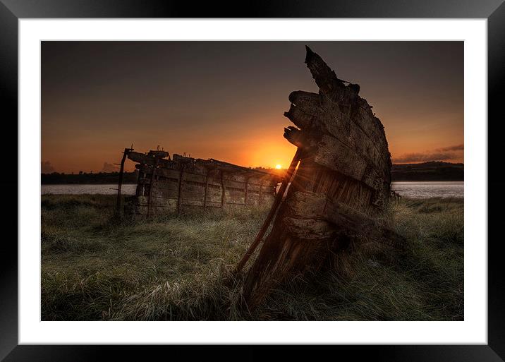  Purton sunset Framed Mounted Print by Simon Gerhand