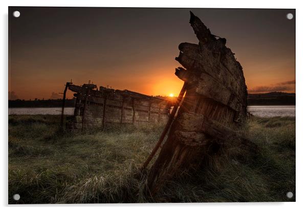  Purton sunset Acrylic by Simon Gerhand