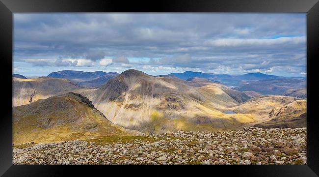 View from Scafell Pike Framed Print by Gary Finnigan