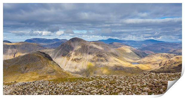View from Scafell Pike Print by Gary Finnigan
