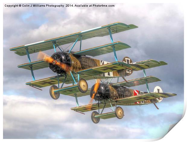  Two Little Fokkers Print by Colin Williams Photography