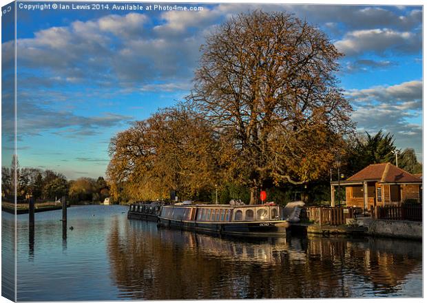  River Thames At Sandford Lock Canvas Print by Ian Lewis