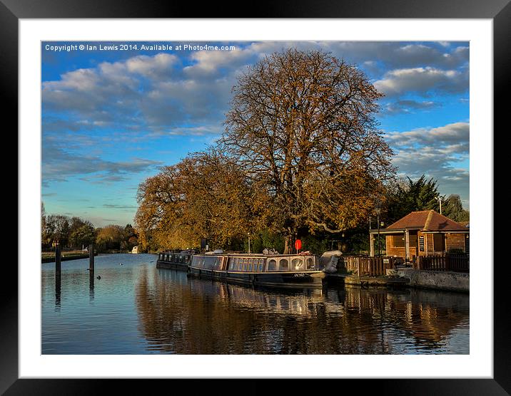  River Thames At Sandford Lock Framed Mounted Print by Ian Lewis