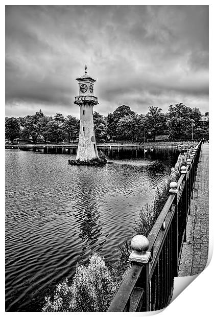  Scott Memorial Lighthouse Roath Park Cardiff 3 mo Print by Steve Purnell
