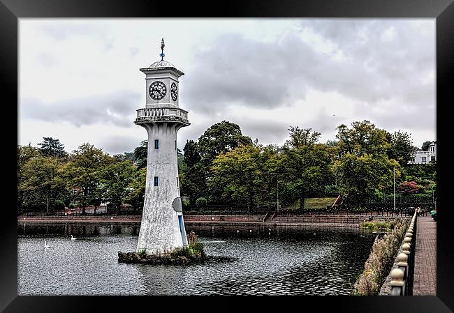 Scott Memorial Lighthouse Roath Park Cardiff 6 Framed Print by Steve Purnell