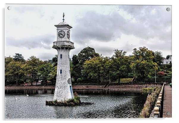 Scott Memorial Lighthouse Roath Park Cardiff 6 Acrylic by Steve Purnell