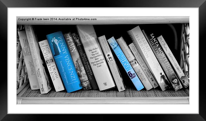  Colour poppped conservatory bookshelf Framed Mounted Print by Frank Irwin