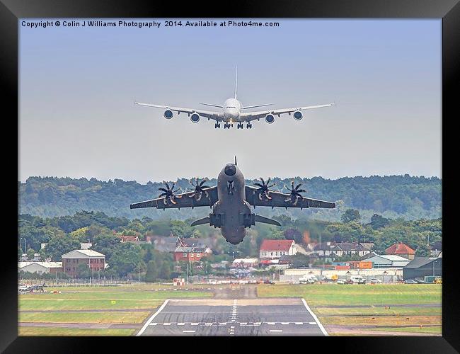  Airbus Frenzy - Farnborough 2014 Framed Print by Colin Williams Photography