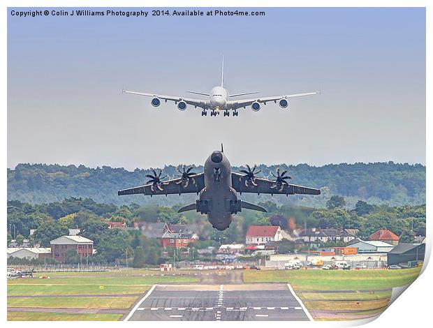  Airbus Frenzy - Farnborough 2014 Print by Colin Williams Photography