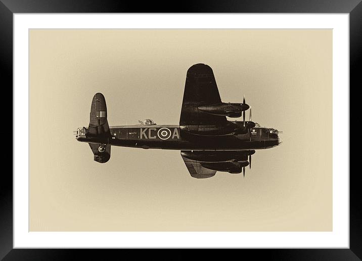 Avro Lancaster Framed Mounted Print by Roger Green