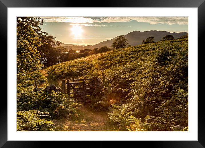  Walking down to Crummock Water as the sun fades. Framed Mounted Print by Stuart Gennery
