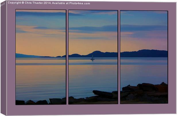 Serenity Tryptych  Canvas Print by Chris Thaxter