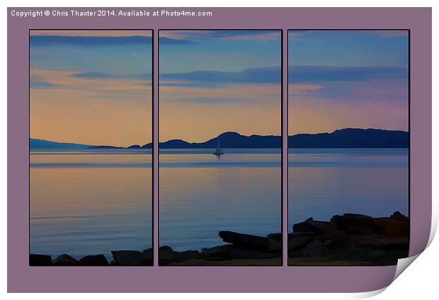 Serenity Tryptych  Print by Chris Thaxter