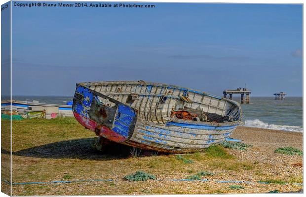 Sizewell Suffolk  Canvas Print by Diana Mower