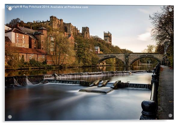 Walk Along Durham Riverside Acrylic by Ray Pritchard
