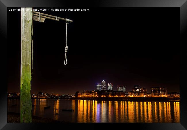  Hangmans View of Canary Wharf Framed Print by Ian Danbury