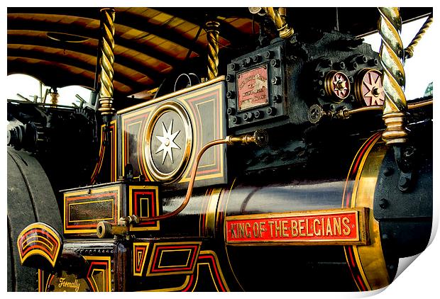 King of the Belgians Steam Engine Print by Jay Lethbridge